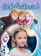 Frozen foto-verjaardagskaart Elsa Anna Olaf Sven
